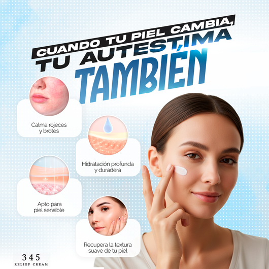 345 Relief Cream® - Alivia, repara y calma la piel irritada.